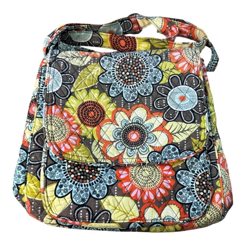 Vera Bradley Flower Shower Hipster Crossbody Bag Quilted Cotton Floral Retired